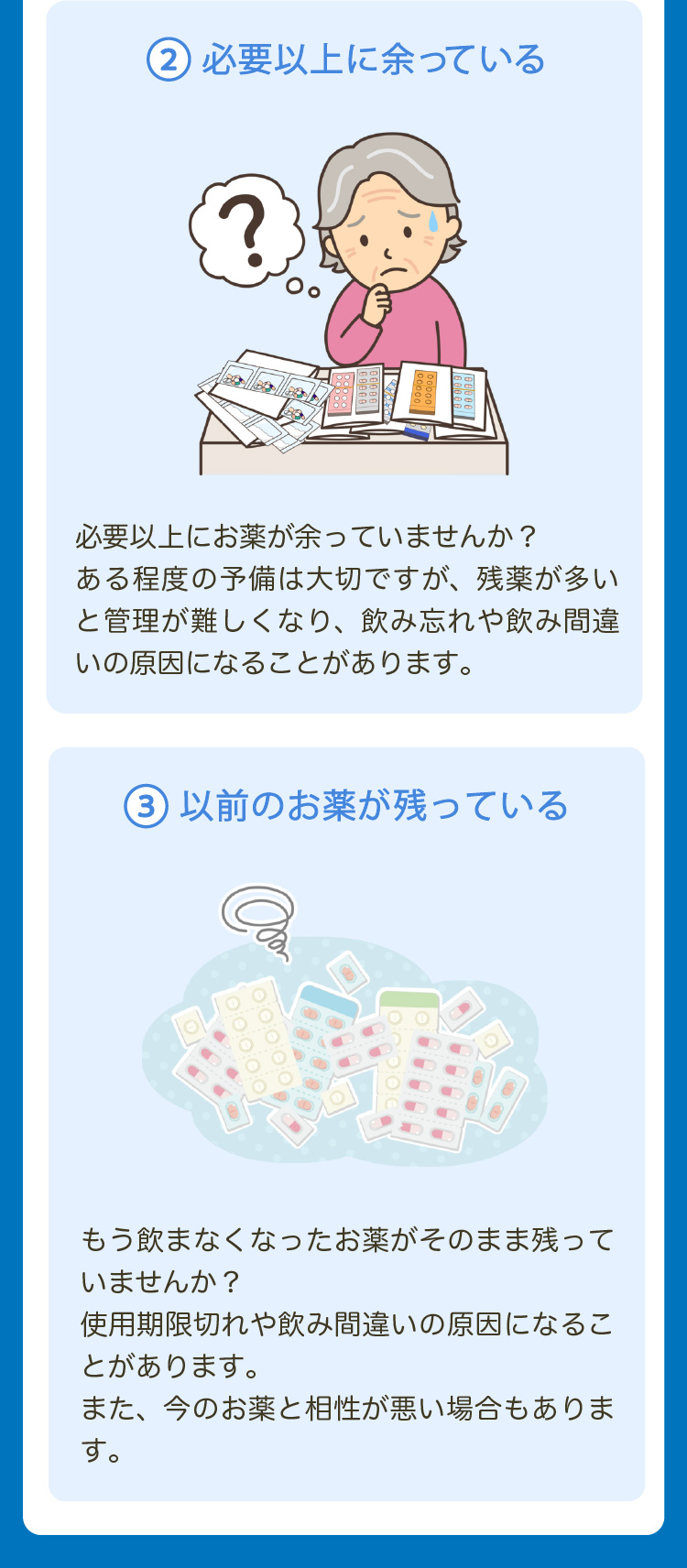 ②必要以上に余っている